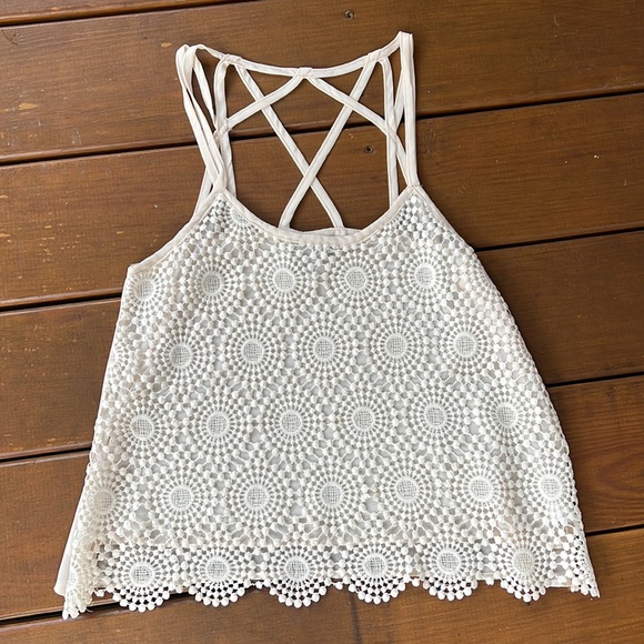 {ShopHopes} Cream Crop Top - Picture 2 of 5